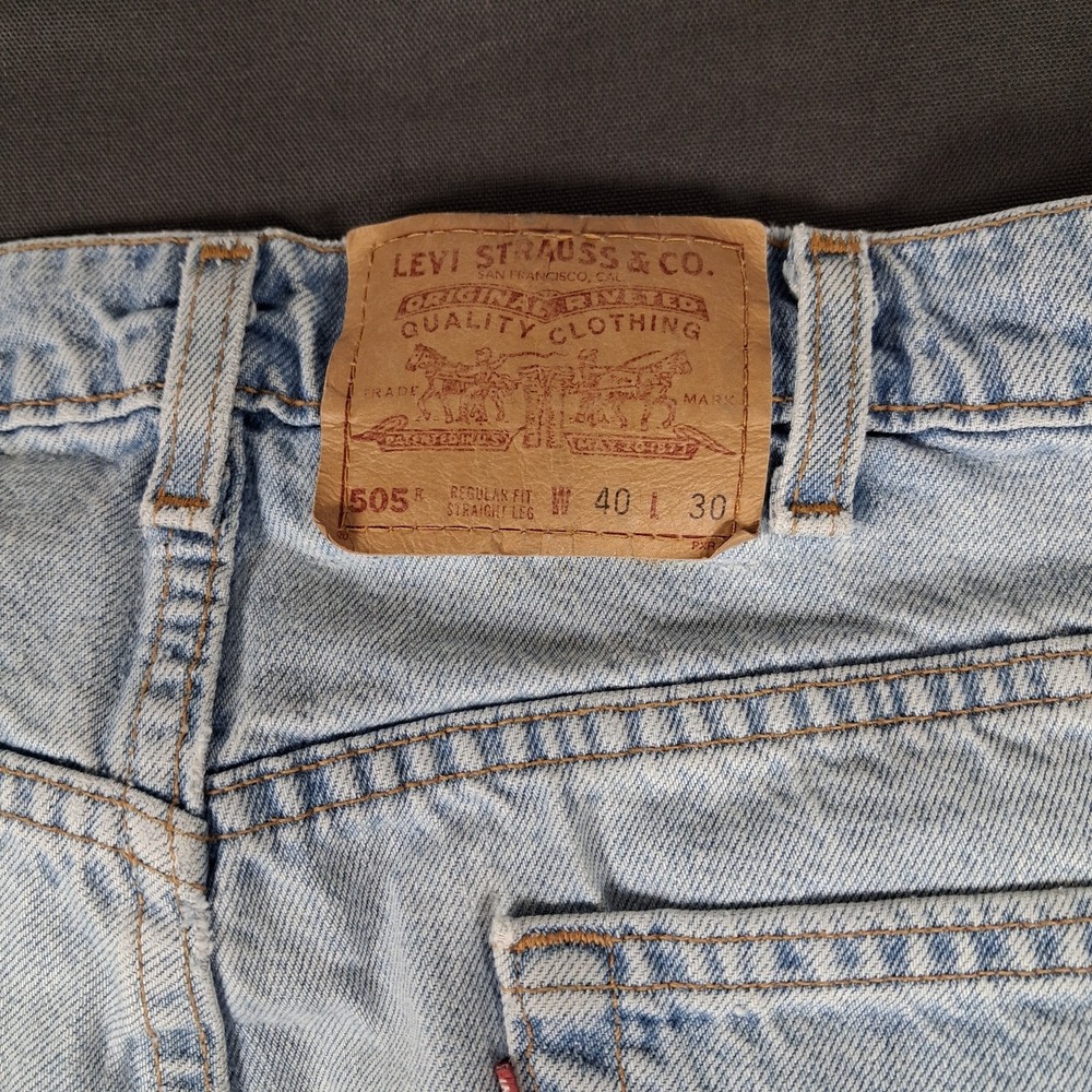 VTG Levi's 505 Jeans 40x30(Fit 37x30) Regular Straight Leg - 90s - Made in USA - Picture 4 of 8
